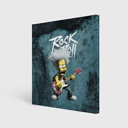 Холст квадратный Rock n roll style Simpsons, цвет: 3D-принт