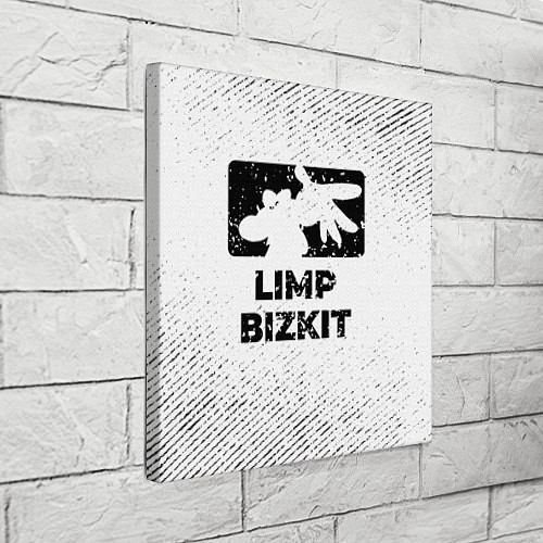 Картина квадратная Limp Bizkit с потертостями на светлом фоне / 3D-принт – фото 3