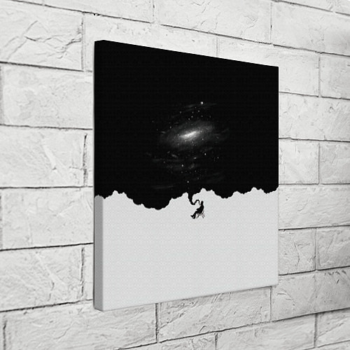 Картина квадратная Черно-белая галактика / 3D-принт – фото 3