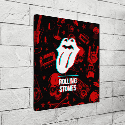 Картина квадратная Rolling Stones rock glitch / 3D-принт – фото 3