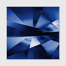 Холст квадратный Синие лучи и отражения в абстракции, цвет: 3D-принт — фото 2