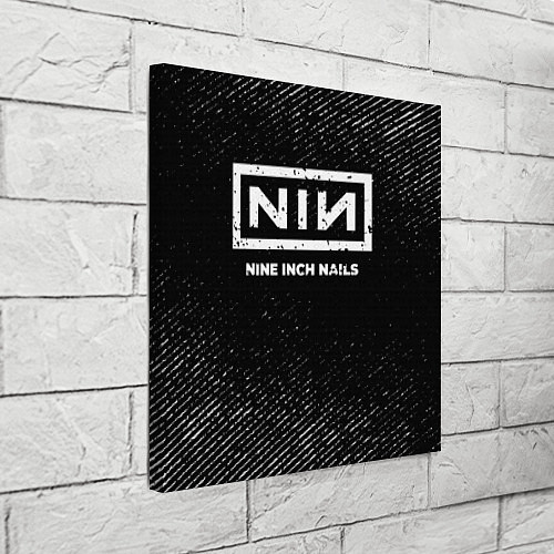 Картина квадратная Nine Inch Nails с потертостями на темном фоне / 3D-принт – фото 3