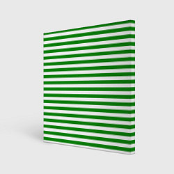 Холст квадратный Тельняшка зеленая Пограничных войск, цвет: 3D-принт