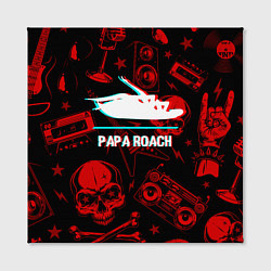 Холст квадратный Papa Roach rock glitch, цвет: 3D-принт — фото 2