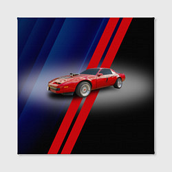Холст квадратный Американский маслкар Pontiac Firebird 3 поколение, цвет: 3D-принт — фото 2