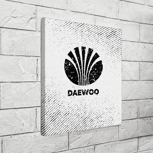 Картина квадратная Daewoo с потертостями на светлом фоне / 3D-принт – фото 3
