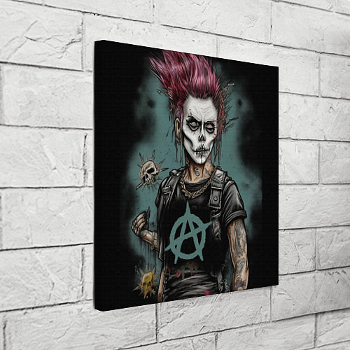 Картина квадратная Девушка анархистка / 3D-принт – фото 3