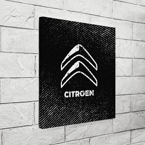 Картина квадратная Citroen с потертостями на темном фоне / 3D-принт – фото 3