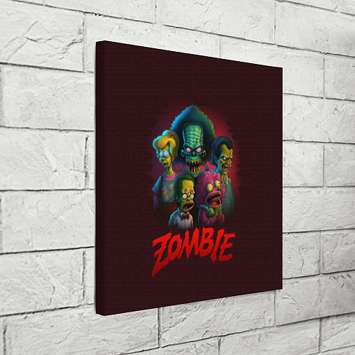 Картина квадратная Симпсоны зомби / 3D-принт – фото 3