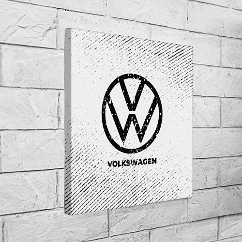 Картина квадратная Volkswagen с потертостями на светлом фоне / 3D-принт – фото 3