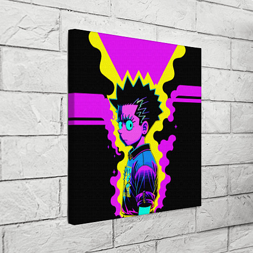 Картина квадратная Неоновый Барт Симпсон - поп-арт / 3D-принт – фото 3