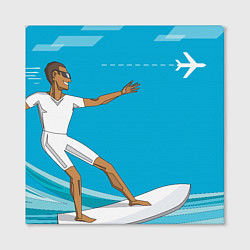 Холст квадратный Серфинг на море, цвет: 3D-принт — фото 2