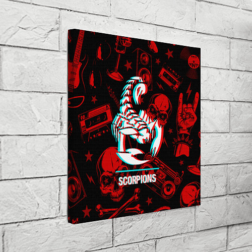 Картина квадратная Scorpions rock glitch / 3D-принт – фото 3
