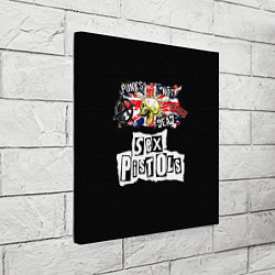 Холст квадратный Sex Pistols - punks not dead, цвет: 3D-принт — фото 2