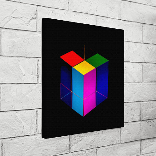 Картина квадратная Многосторонний цветной куб / 3D-принт – фото 3