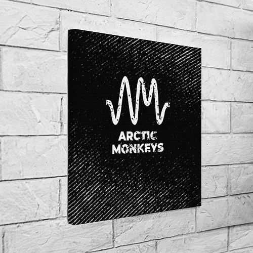 Картина квадратная Arctic Monkeys с потертостями на темном фоне / 3D-принт – фото 3