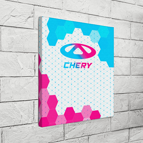 Картина квадратная Chery neon gradient style / 3D-принт – фото 3
