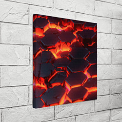 Холст квадратный Огненные наносоты, цвет: 3D-принт — фото 2