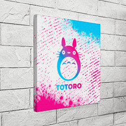 Холст квадратный Totoro neon gradient style, цвет: 3D-принт — фото 2