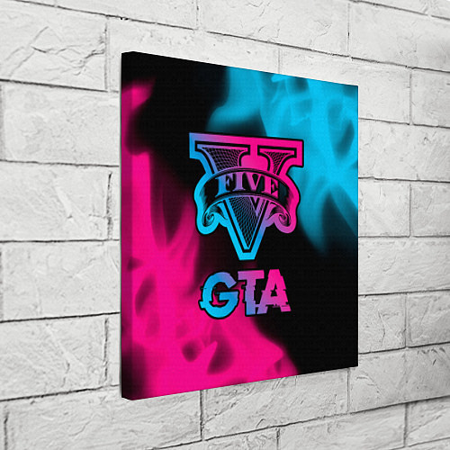 Картина квадратная GTA - neon gradient / 3D-принт – фото 3