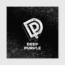 Холст квадратный Deep Purple с потертостями на темном фоне, цвет: 3D-принт — фото 2