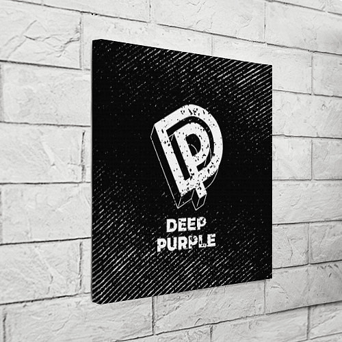 Картина квадратная Deep Purple с потертостями на темном фоне / 3D-принт – фото 3