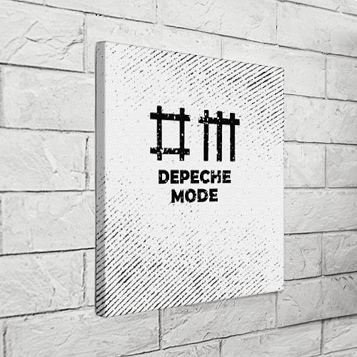 Картина квадратная Depeche Mode с потертостями на светлом фоне / 3D-принт – фото 3