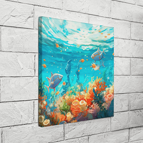 Картина квадратная Морской подводный мир / 3D-принт – фото 3