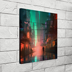 Холст квадратный Кибер город будущего, цвет: 3D-принт — фото 2