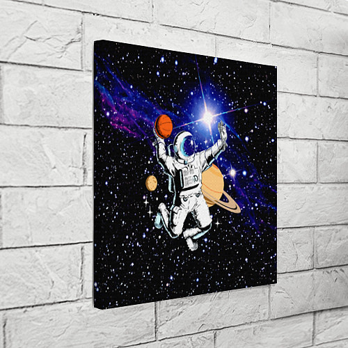 Картина квадратная Космический баскетбол / 3D-принт – фото 3