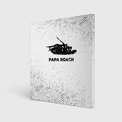 Холст квадратный Papa Roach с потертостями на светлом фоне, цвет: 3D-принт