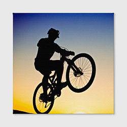 Холст квадратный Прыжок велосипедиста, цвет: 3D-принт — фото 2