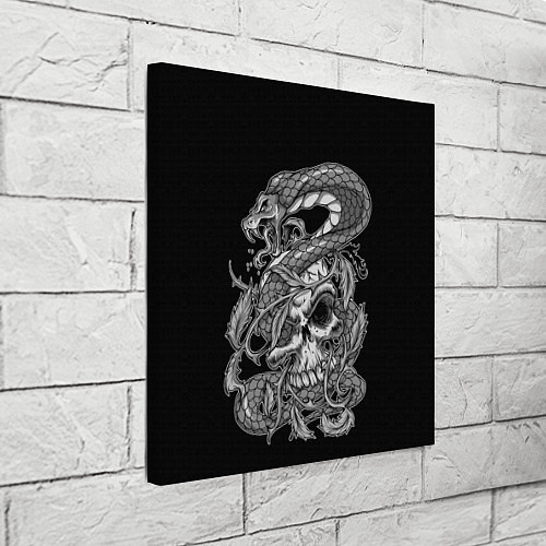 Картина квадратная Cobra and skull / 3D-принт – фото 3