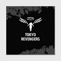 Холст квадратный Tokyo Revengers glitch на темном фоне, цвет: 3D-принт — фото 2