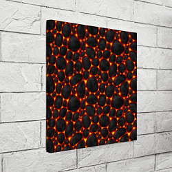 Холст квадратный Огненные камни, цвет: 3D-принт — фото 2