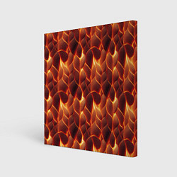 Холст квадратный Огненная мозаичная текстура, цвет: 3D-принт