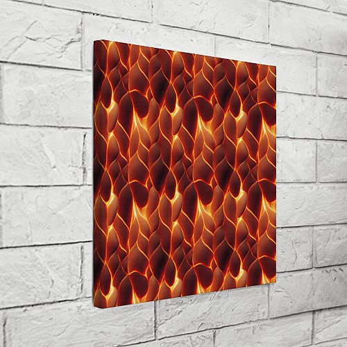 Картина квадратная Огненная мозаичная текстура / 3D-принт – фото 3