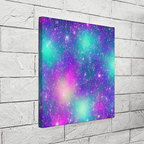 Картина квадратная Яркий розово-голубой космос / 3D-принт – фото 3