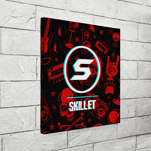 Картина квадратная Skillet rock glitch / 3D-принт – фото 3