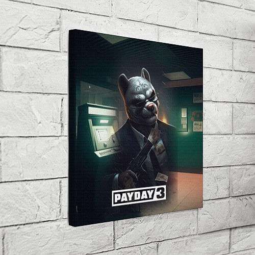 Картина квадратная Payday 2 dog mask / 3D-принт – фото 3