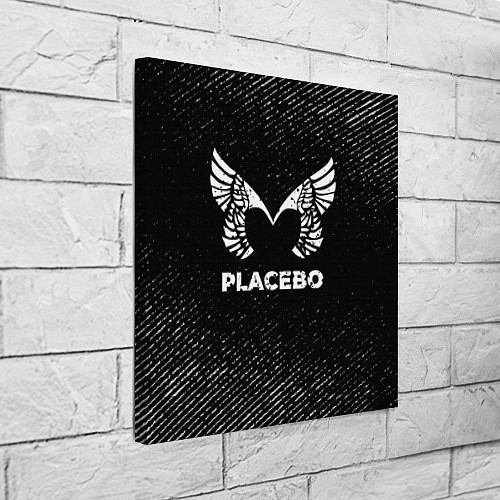 Картина квадратная Placebo с потертостями на темном фоне / 3D-принт – фото 3