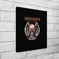 Холст квадратный Megadeth - боевой череп, цвет: 3D-принт — фото 2