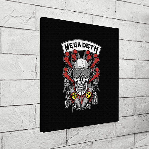 Картина квадратная Megadeth - ядерный череп / 3D-принт – фото 3