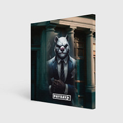 Холст квадратный Payday 3 white bear, цвет: 3D-принт