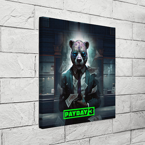 Картина квадратная Payday 3 bear / 3D-принт – фото 3