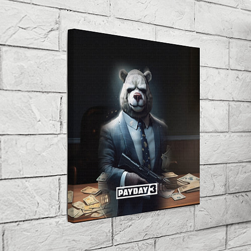 Картина квадратная Payday3 bear / 3D-принт – фото 3