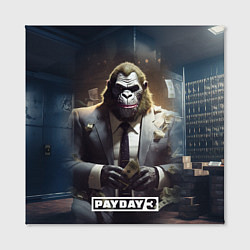 Холст квадратный Gorilla Payday 3, цвет: 3D-принт — фото 2