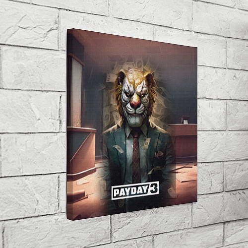 Картина квадратная Payday 3 lion / 3D-принт – фото 3