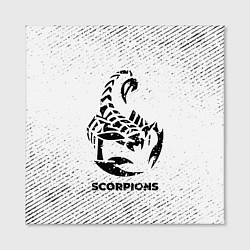 Холст квадратный Scorpions с потертостями на светлом фоне, цвет: 3D-принт — фото 2