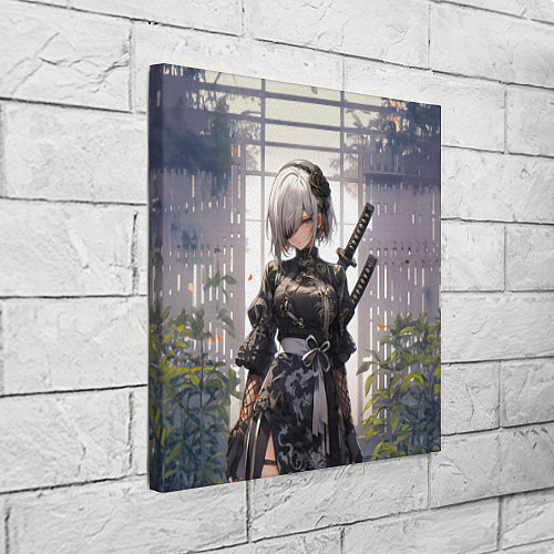 Картина квадратная Nier automata девушка с мечами / 3D-принт – фото 3